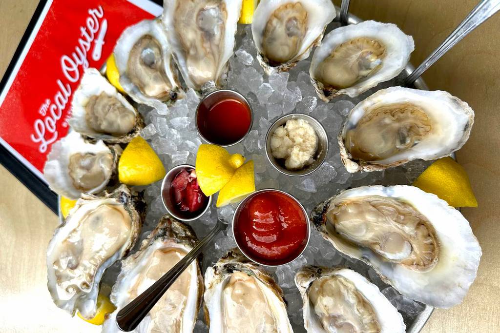 Oysters on the half shell at The Local Oyster.